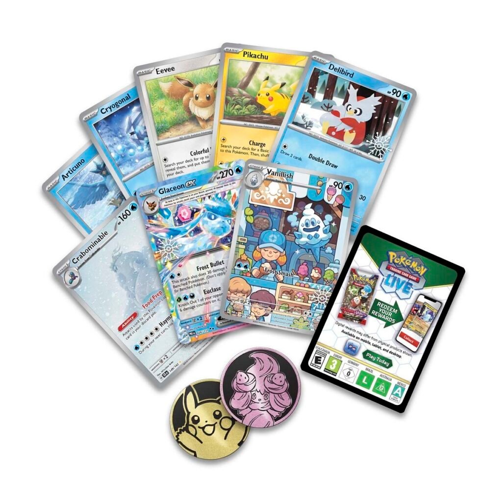 Pokémon TCG: Holiday Calendar (Glaceon, Crabominable, Articuno) - Image 3